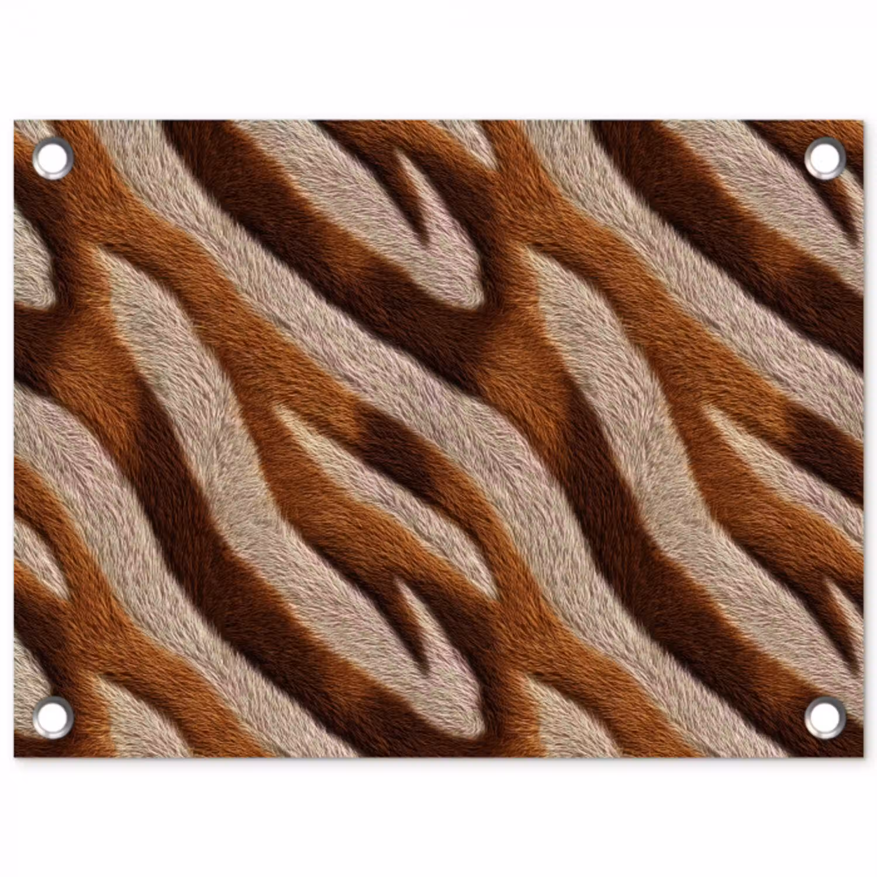 Zebra - Bruin - Patroon tuinposter los doek klein 239 -3d