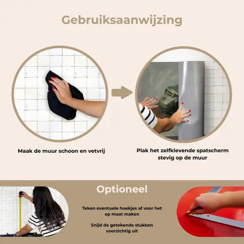 Haakse slijper - Schilderij - Gereedschap keuken achterwand spatscherm klein -gebruiksaanwijzing_NL