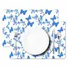 Vlinder - Bloemen - Blauw Placemat vinyl groot 368 -zzsfeer2_Kitchenyeah-website