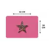 Ster - Luipaard - Print - Roze Placemat vinyl groot -specs
