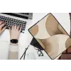 Retro - Geometrische lagen - Aardetinten laptophoes neopreen klein -bureau