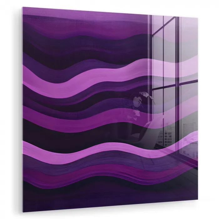 Lijnen - Golven - Paars - Abstract plexiglas 5mm klein -zzzproduct_nieuw
