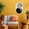 Cirkels - Vorm - Beige - Abstract Wandcirkel Ovaal Forex klein -sfeer4