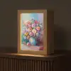Bloemen - Kunst - Schilderij - Lente - Boeket Light Box met kabel (Tafellamp) klein -z3d_website
