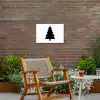 Kerstboom - Zwart - Kerstmis - Feest Tuinposter op houten frame 2 cm dik klein -sfeer3
