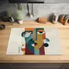 Geometrisch - Strakke vormen - Kleurrijk Inductie beschermer vinyl 3mm klein -sfeer5