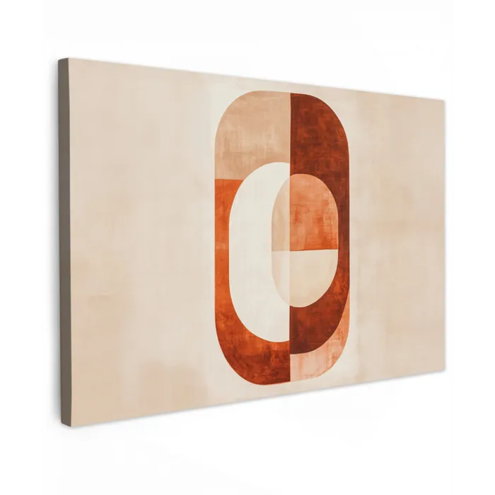 Illustratie - Abstract - Vormen - Rood canvas 2cm klein -z3d