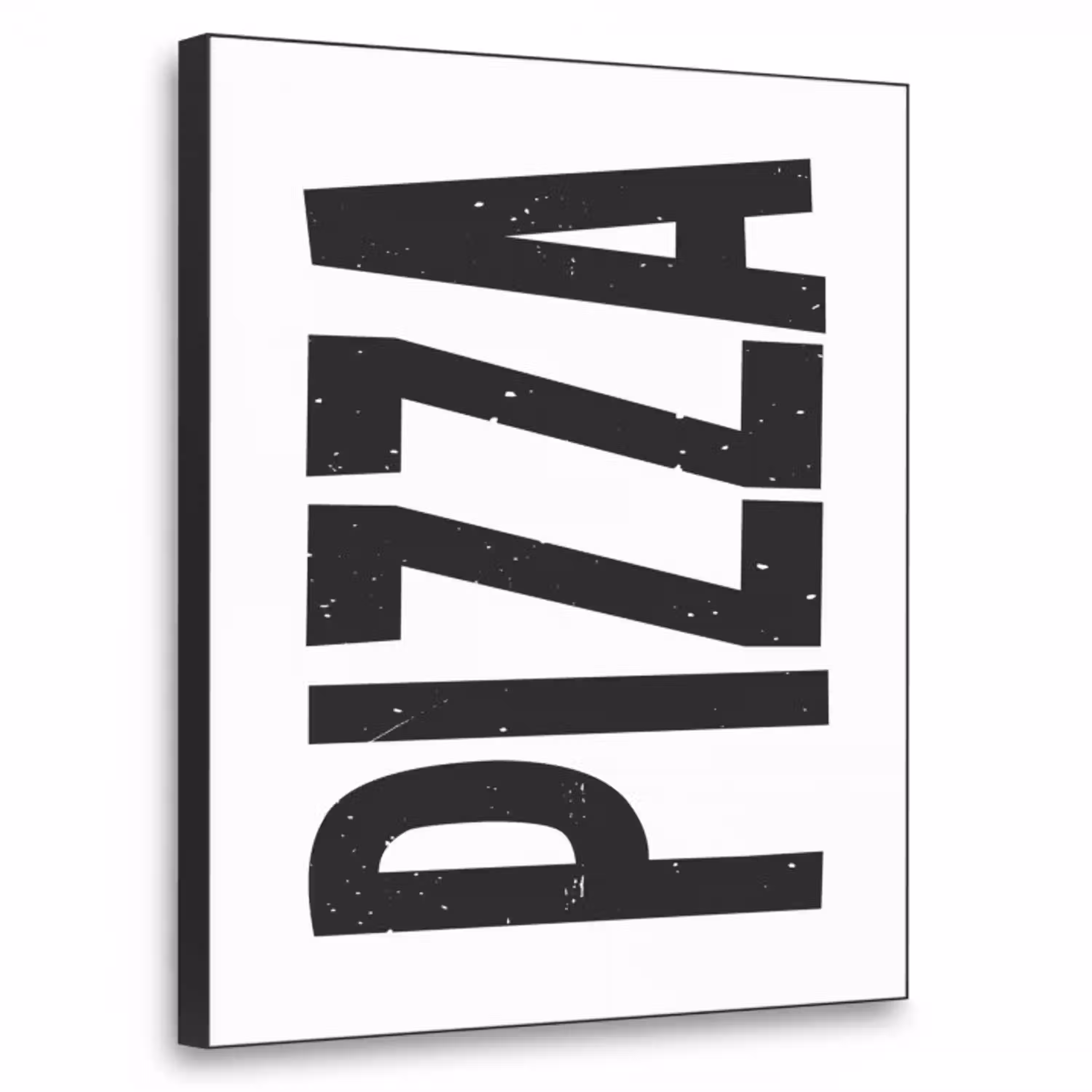 Pizza - Japandi - Decoratie - Vintage Textielframe - compleet frame klein -3d