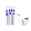 Bloemen - Blauw - Lijnen - Bloemblaadjes fotobehang vinyl groot -3d