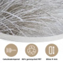 Duinen - Sneeuw - Strand - Winter - Serene Akoestische PET Vilt - Rond klein -closeup_NL