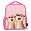 Otters - Lachen - Roze - Illustratie Kinderrugzak - Roze middel -3d