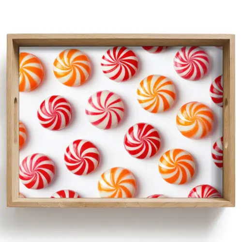 Snoep - Patroon - Rood - Oranje Dienblad Rechthoek middel -z3d_shopping