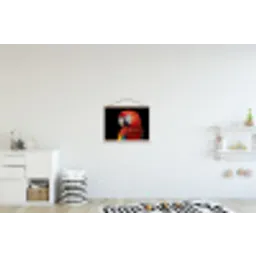 Ara - Portret - Rood textielposter latten blank klein -kinderkamer