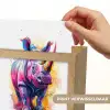 Neushoorn - Kleurrijk - Verf - Dieren Light Box met kabel (Kinderlampje) klein -USP_websiteprintNL