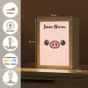 Varken - Roze - Minimalistisch Light Box met kabel (Kinderlampje) klein -USP_NL