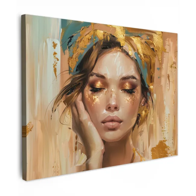 Canvas Print - Women - Portrait - Luxury - Gold
