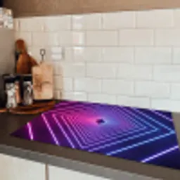 Driedimensionaal - Tunnel - Ruimte Inductie beschermer vinyl 3mm klein -sfeer3