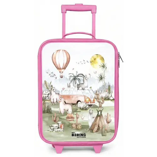Alpaca avontuur Kinderkoffer - Roze klein -zz3dotto