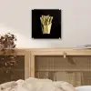 Friet - Goud - Chrome - Eten plexiglas 5mm klein -sfeer4