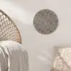 Donker - Bloemen - Sierlijk Wandcirkel kunststof plaat 5mm dik klein 188 -sfeer5
