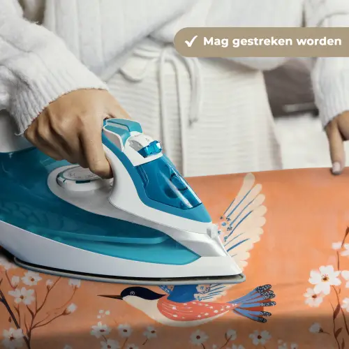Vogel - Bloesemtakken - Warm - Kleurrijk Wandkleed katoen klein -sfeer9
