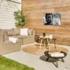 Boeddha - Grijs - Spiritualiteit - Buddha beeld - Religie Tuinposter op houten frame 2 cm dik klein -sfeer2