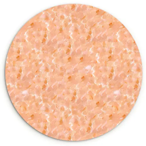 Tint - Olie - Verf - Lichtoranje Wandcirkel kunststof plaat 5mm dik klein 188 -3d