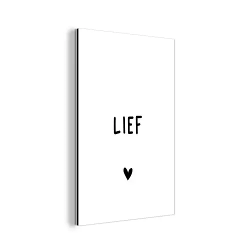 Quotes - Lief - Spreuken aluminium wit klein -3d