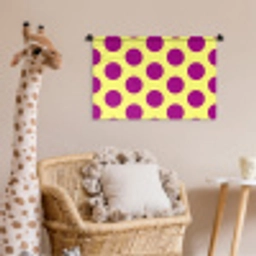 Dots - Klassiek - Geel Wandkleed katoen klein 269 -wsfeer5_kind