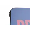 Pretty - Roze - Blauw - Golvend laptophoes neopreen klein -detail