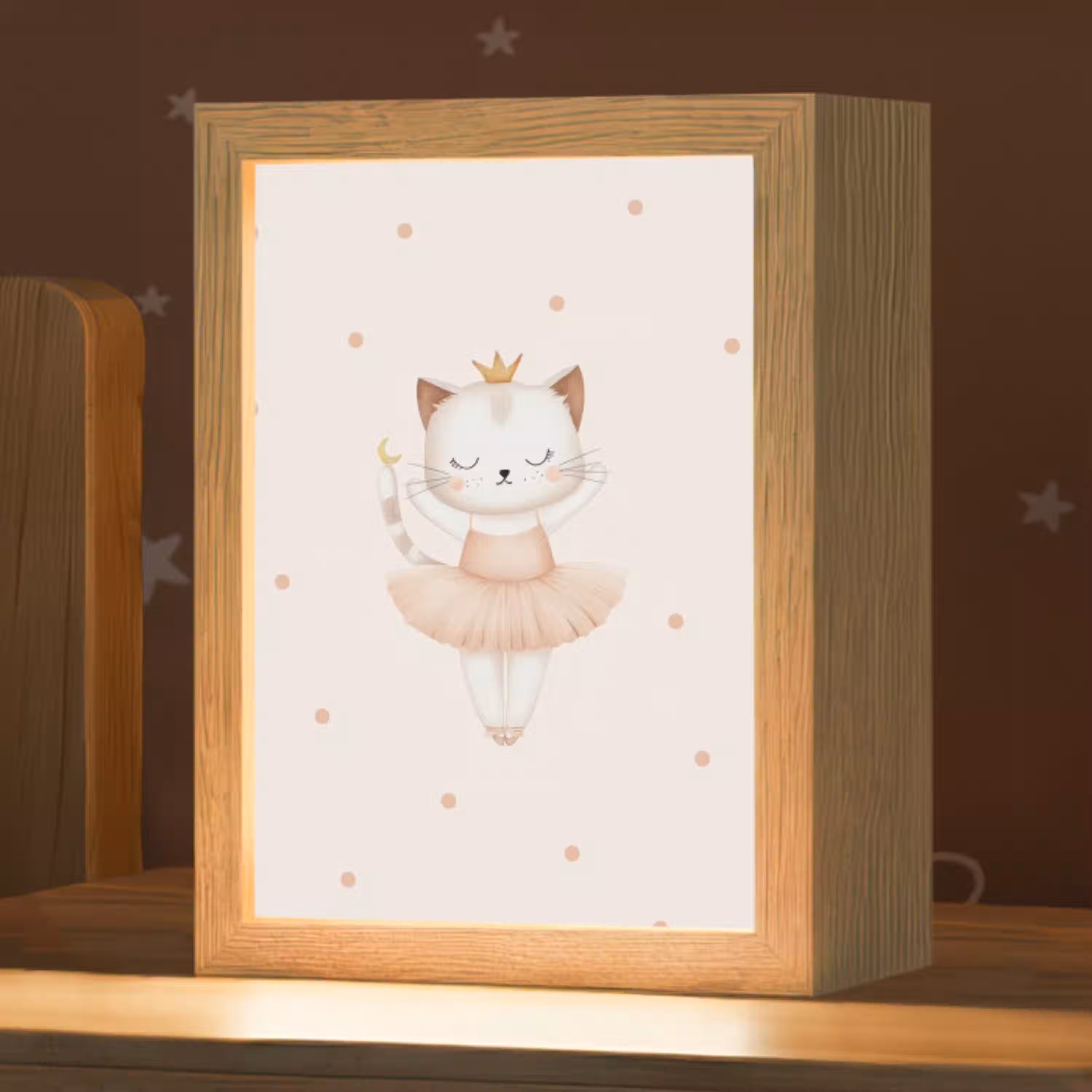Ballerina - Kitten - Beige - Stippen Light Box met kabel klein -zzz_3d_website
