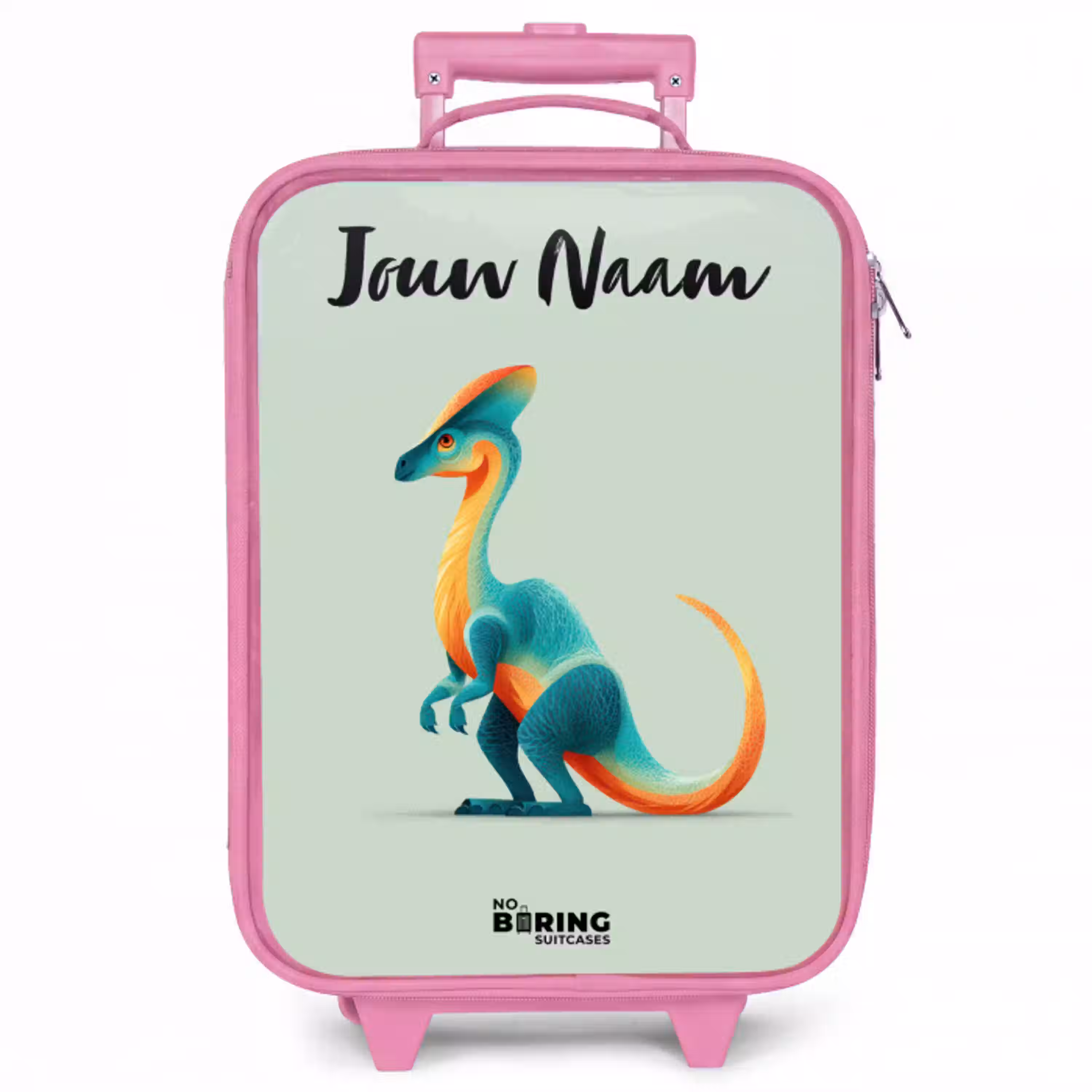 Dino - Blauw - Dier Kinderkoffer - Roze klein -zzz_website3d