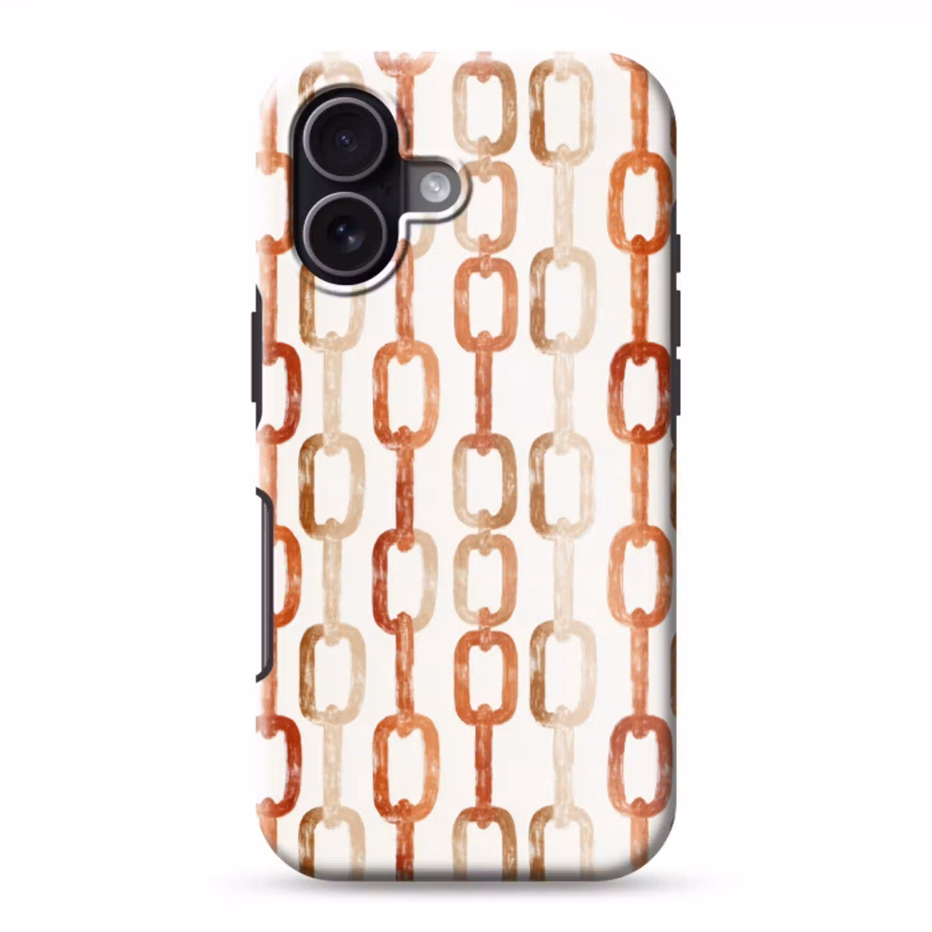 Schakels - Patroon - Aquarel - Terracotta Toughcase MagSafe Apple iPhone 17 klein 1017 -3d