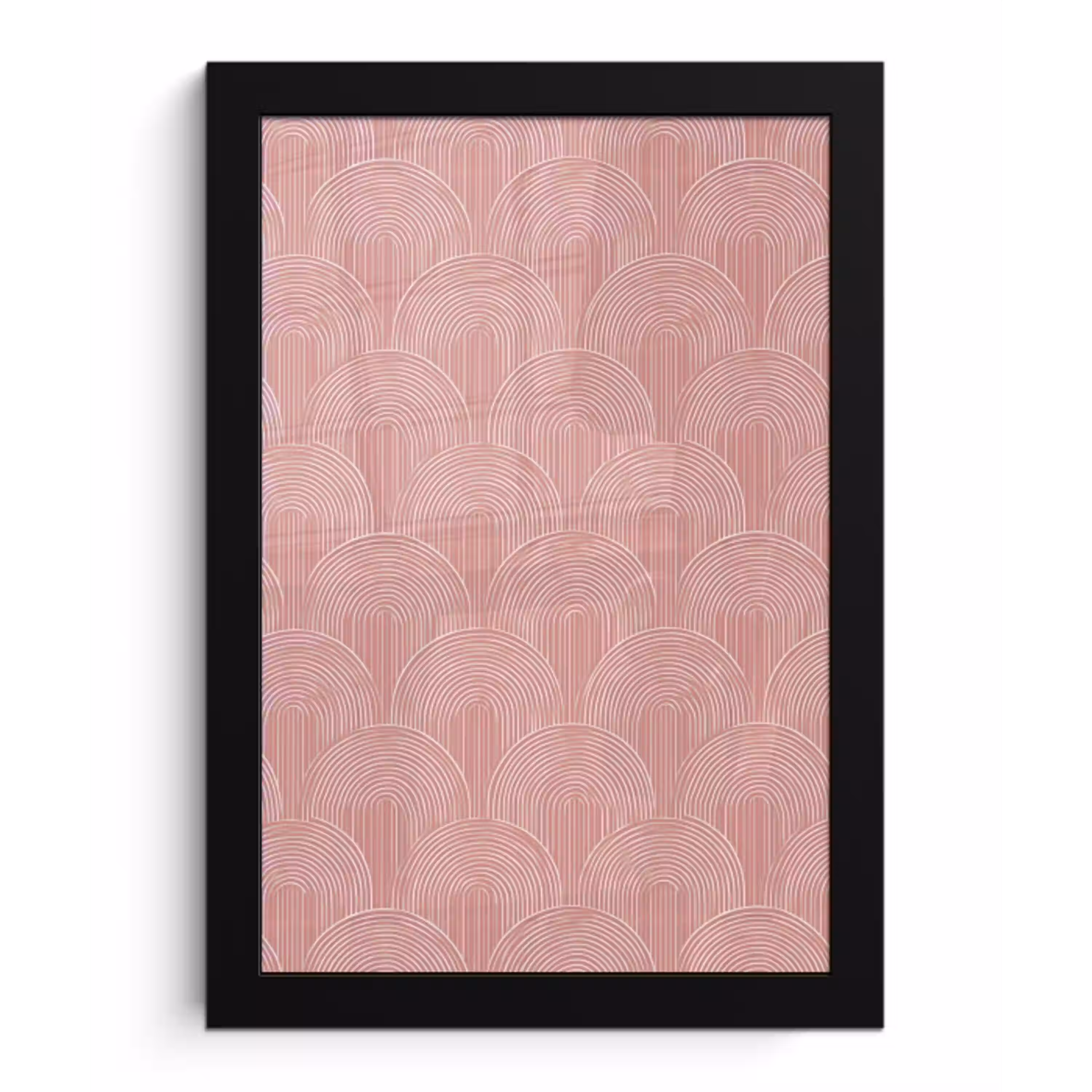 Oudroze - Bogen - Deco - Lijnen fotolijst zwart zonder passe partout klein 224 -3d