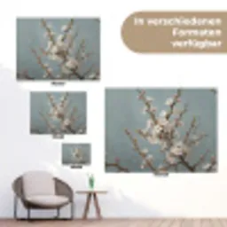 Botanisch - Stilleven - Blauw tuinposter los doek klein -Xsfeer9_DE