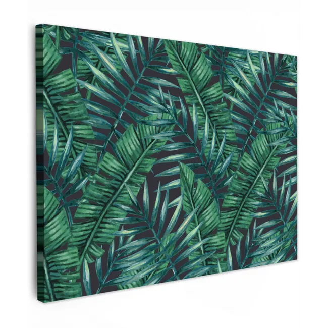 Jungle - Bladeren - Tropical Tuinposter op houten frame 2 cm dik klein -3d