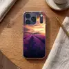 Lavendelveld - Zonsondergang - Paars Telefoonhoesje iPhone 17 Pro klein -sfeer1
