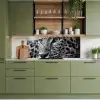 Luipaard - Zwart - Wit - Oog keuken achterwand 2 middel -sfeer3
