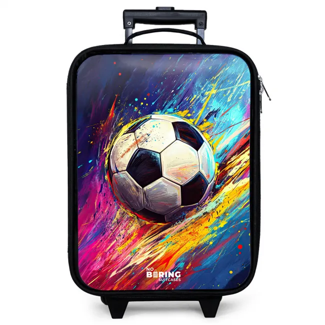 Neon - Voetbal - Kleurrijk Kinderkoffer - Zwart klein -zzz_website3d