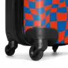 Patronen - Optische illusie in rood en blauw NBS - Handbagage koffer - Kinderen Unisex middel -wiel