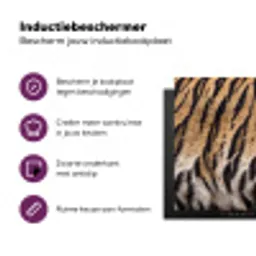 Tijgervacht - Klassiek - Zwart Inductie beschermer vinyl 3mm middel -zzzzzzz-cc-usp