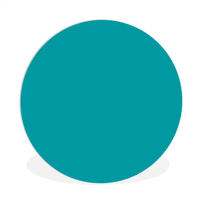 Blauw - Aqua - Effen - Kleur Wandcirkel kunststof plaat 5mm dik klein 188 -3d