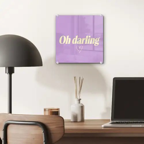 Oh darling - Hart - Paars plexiglas 5mm klein -sfeer6