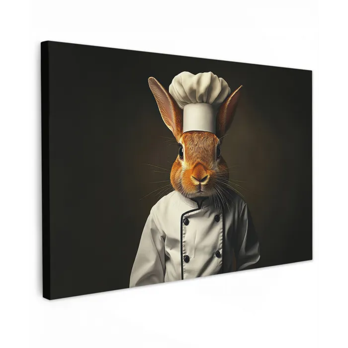 Konijn - Kok - Dier canvas 2cm klein -z3d