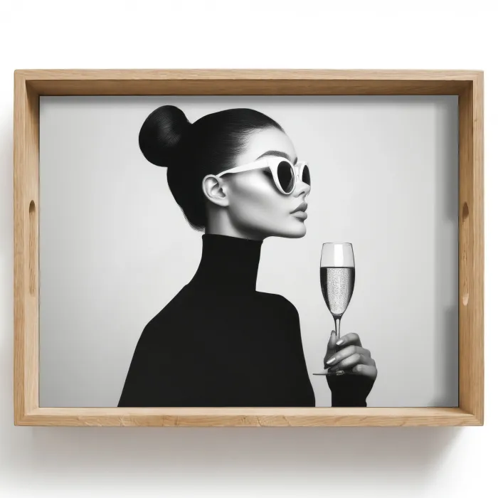 Vrouw - Champagne - Modern Dienblad Rechthoek middel -z3d_shopping