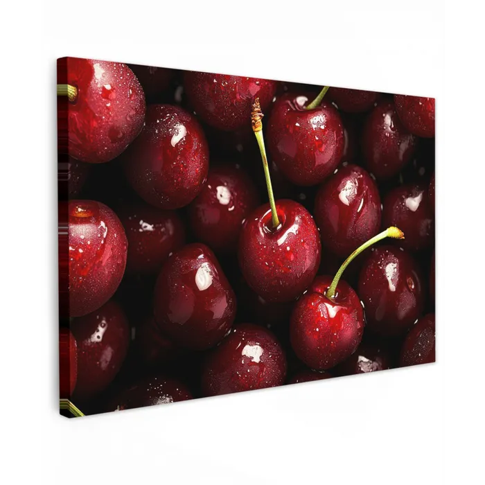Rood - Fruit - Kersen canvas 2cm klein -z3d