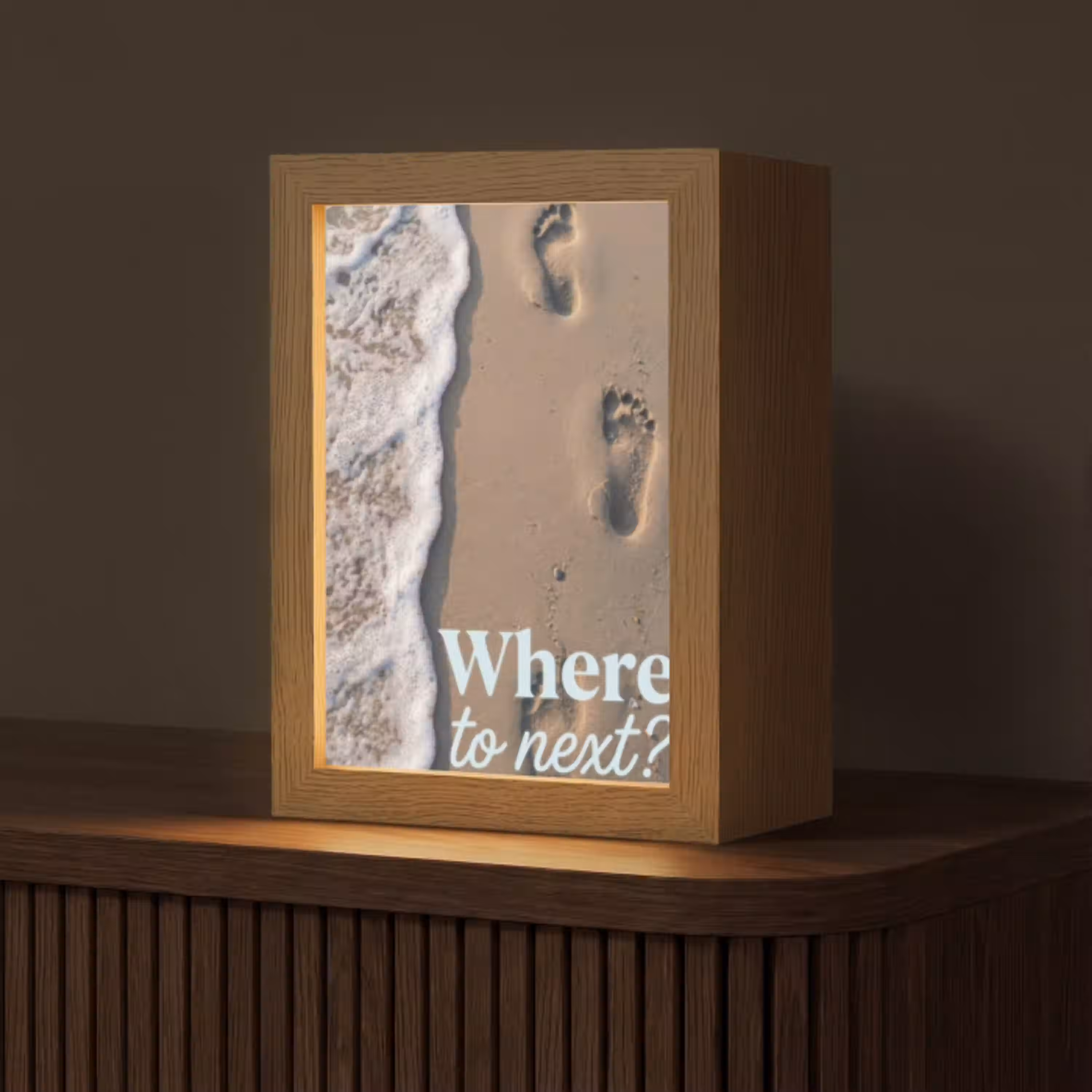 Where to next - Strand - Voetstappen Light Box met kabel (Tafellamp) klein -z3d_website