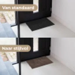 Houtnerf - Textuur - Patroon - Bruin - Rustiek Deurmat klein -voor-na_NL