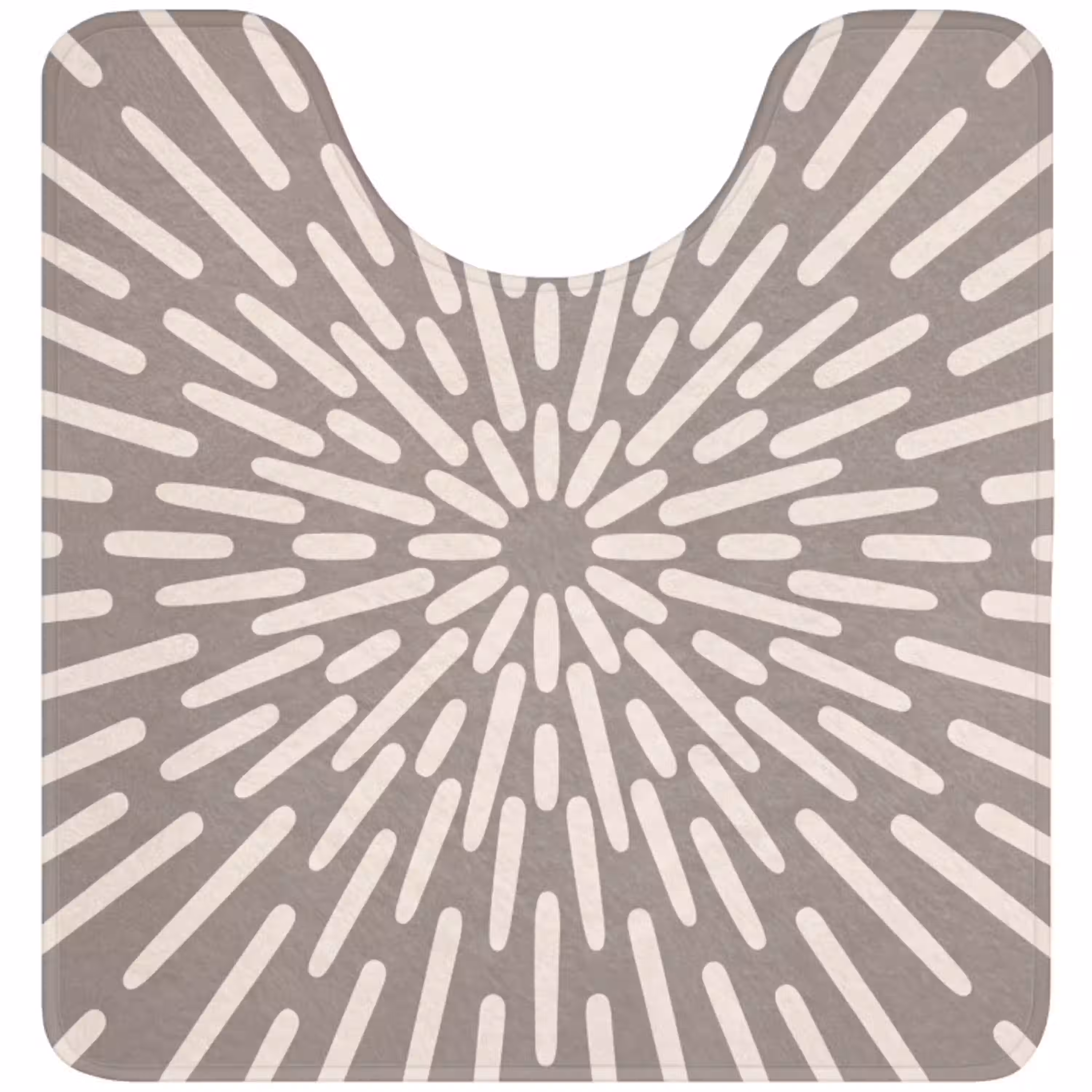 Patroon - Stralen - Abstract - Modern - Grijs WCmat U-uitsnede middel -3d