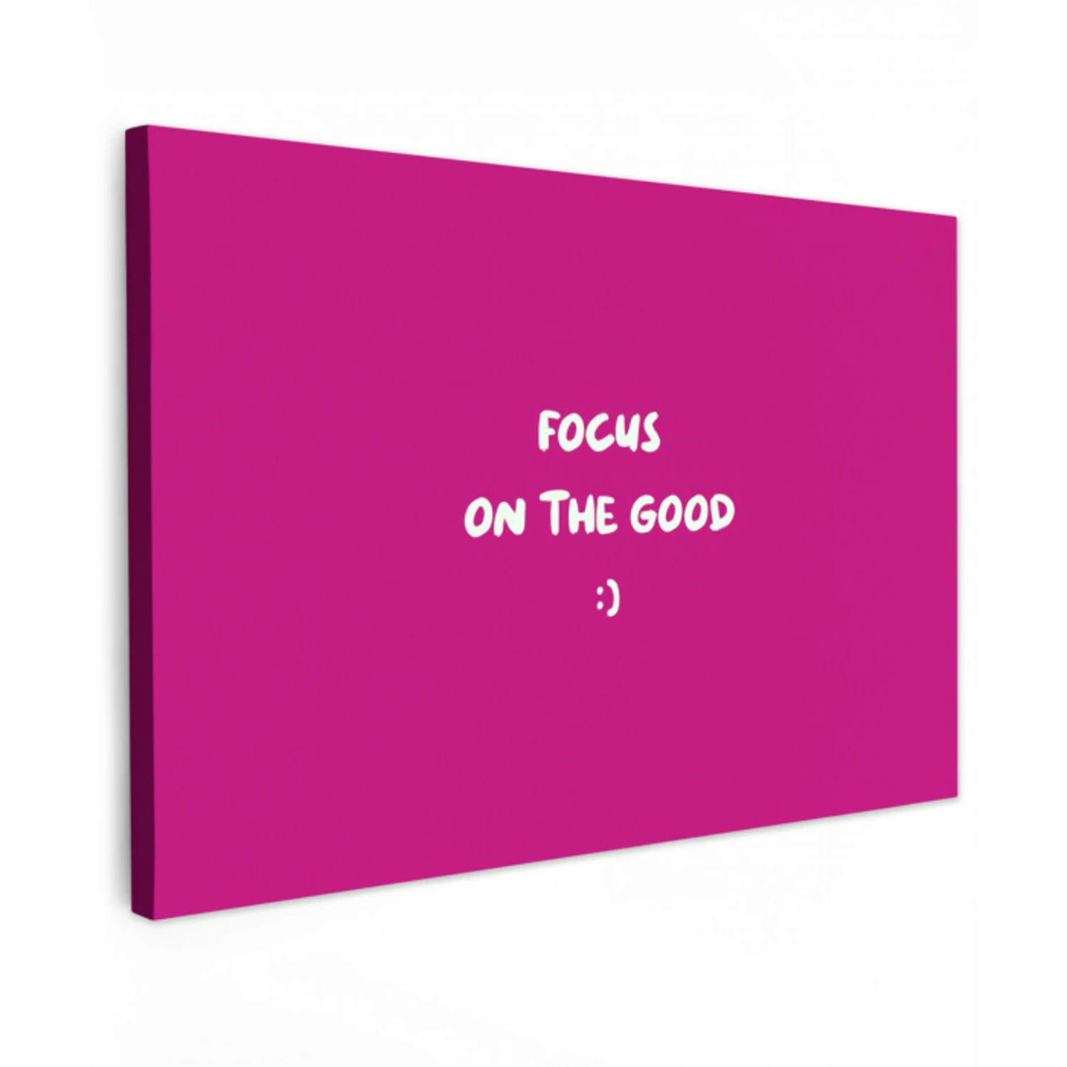 Focus - Smiley - Roze canvas 2cm klein -z3d